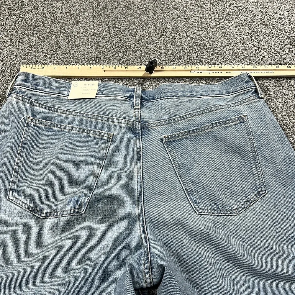Universal Thread Jeans‎ Womens 16 Blue 90s Baggy Straight Light Wash Denim - Picture 6 of 12